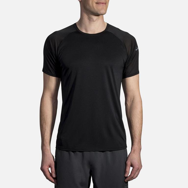 Brooks Stealth Men's Short Sleeve Running Shirt - Grey (38520-LUFE)